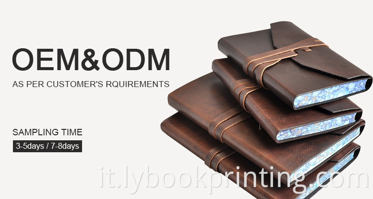 Notebook in pelle PU di alta qualità Gift Notebook Diario in pelle Stampa di libri